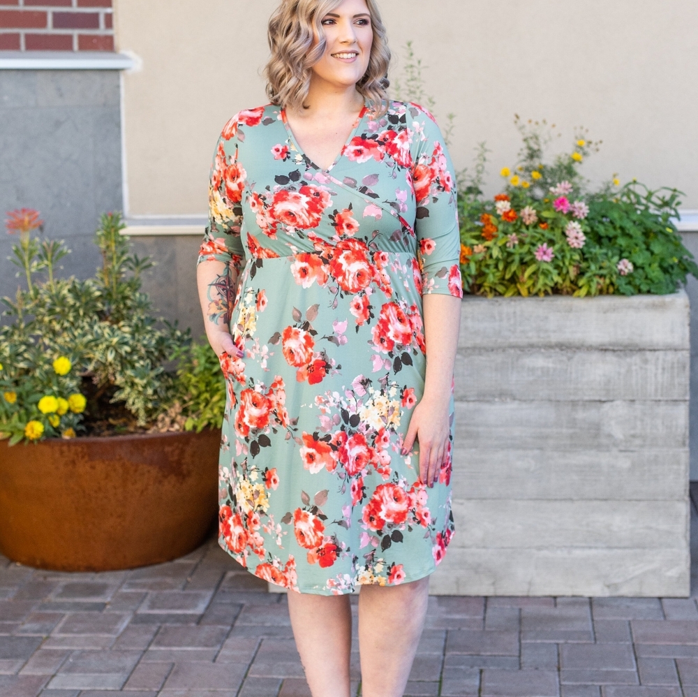 Floral Sage Dress